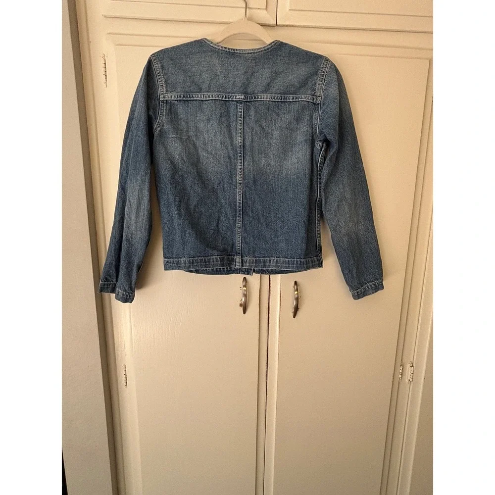 Madewell Denim Lady Jacket Womens Medium Wash Button Front Blue Size XS - Picture 7 of 12
